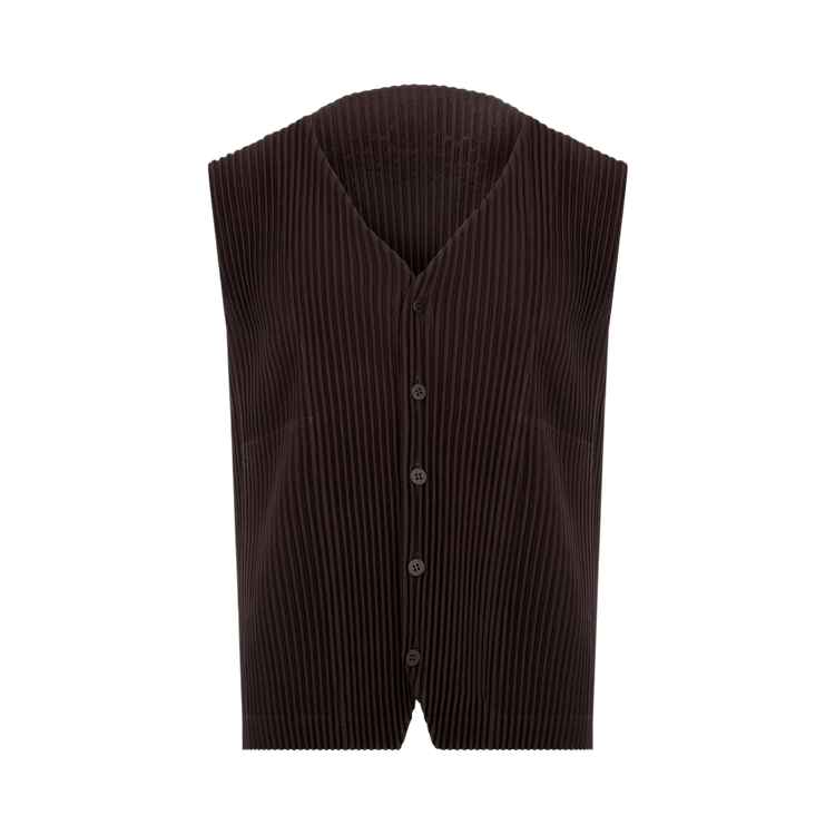 Issey Miyake Vest 'Egg Plant Black'