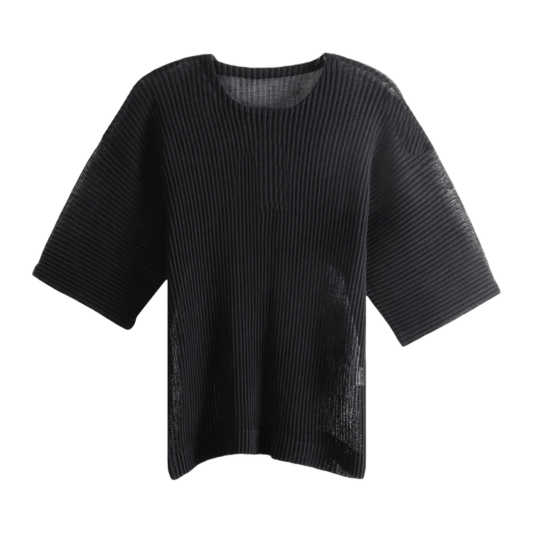 Homme Plissé Issey Miyake Rustic Mesh T-Shirt 'Black'