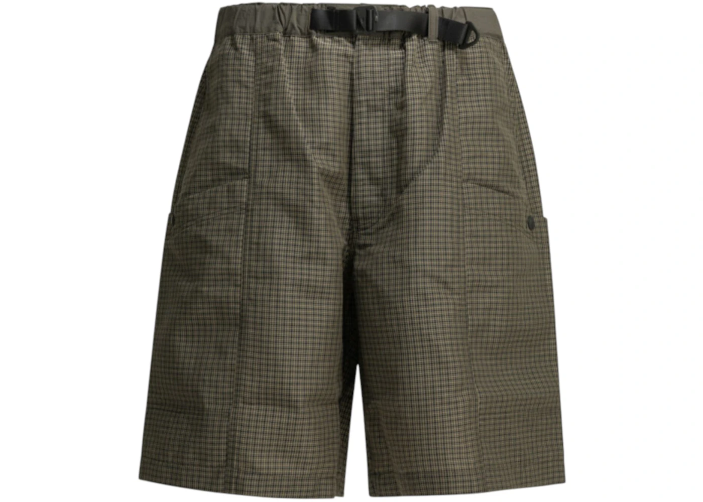 Comme des Garcons Plaid Cargo Shorts Brown