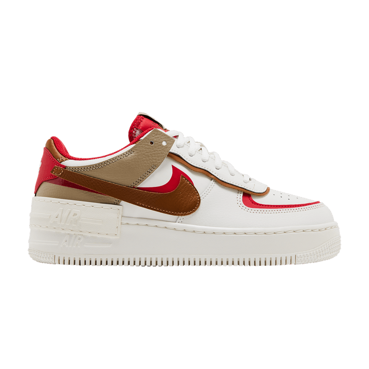 Nike Wmns Air Force 1 Shadow 'Phantom Fire Red Khaki'
