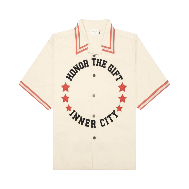 Honor The Gift Tradition Short-Sleeve Snap Up Shirt 'Bone'