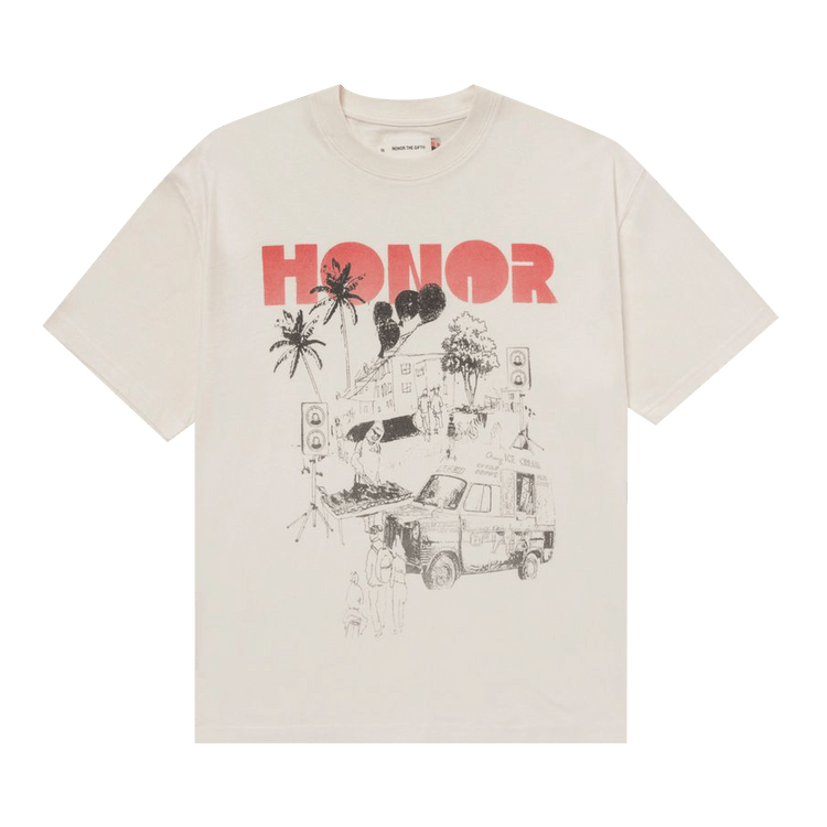 Honor The Gift Block Party Tee 'Bone'