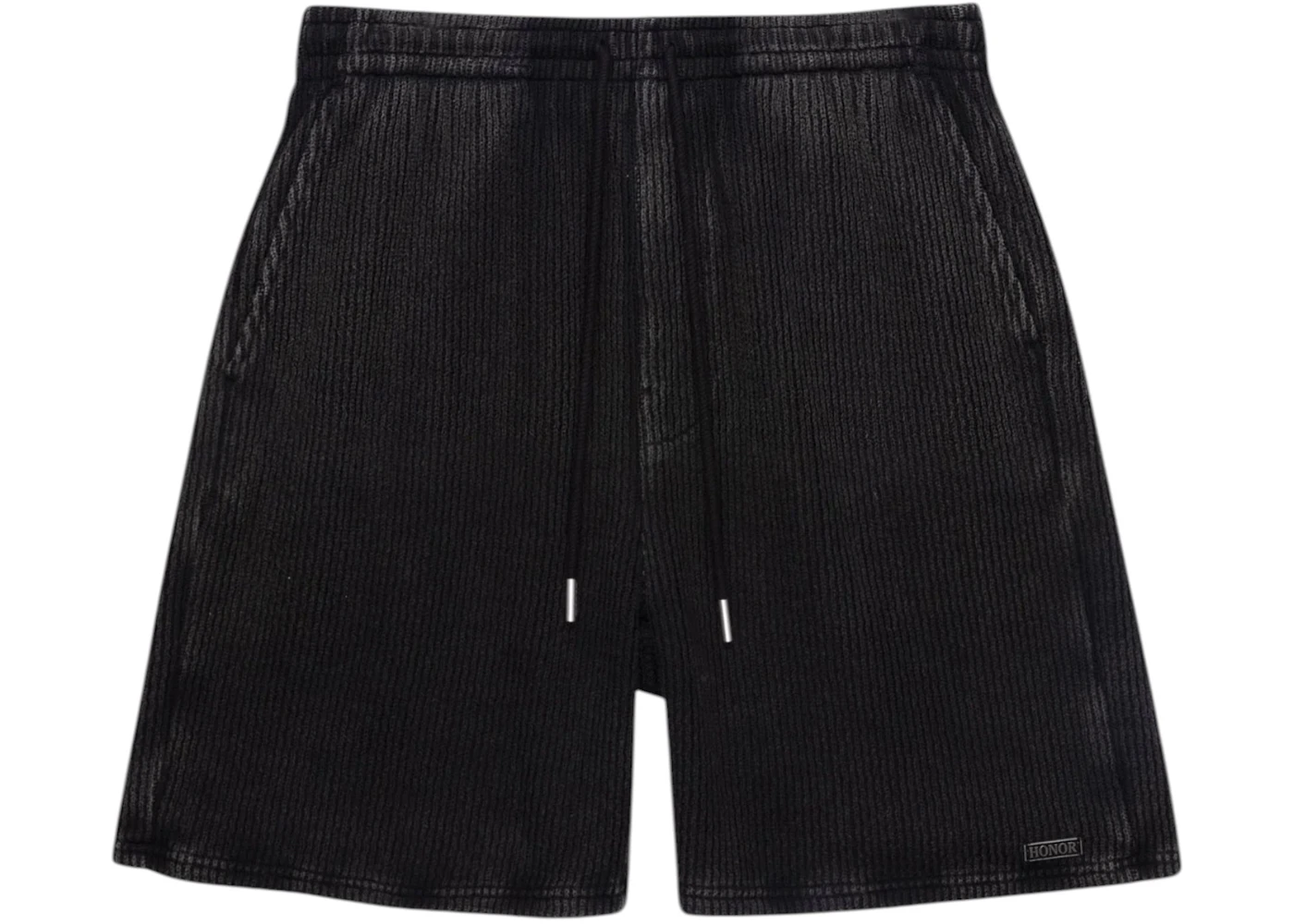 Honor The Gift Rib Knit  Drawcord 7 Inch Shorts Black