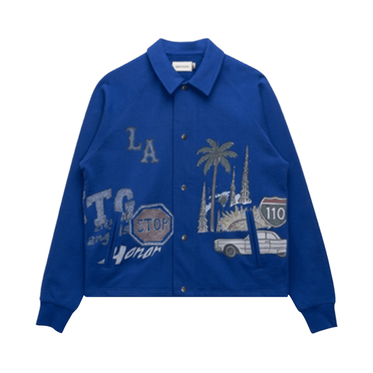 Honor The Gift All Over La Fleece Coaches Jacket 'Midnight Blue'