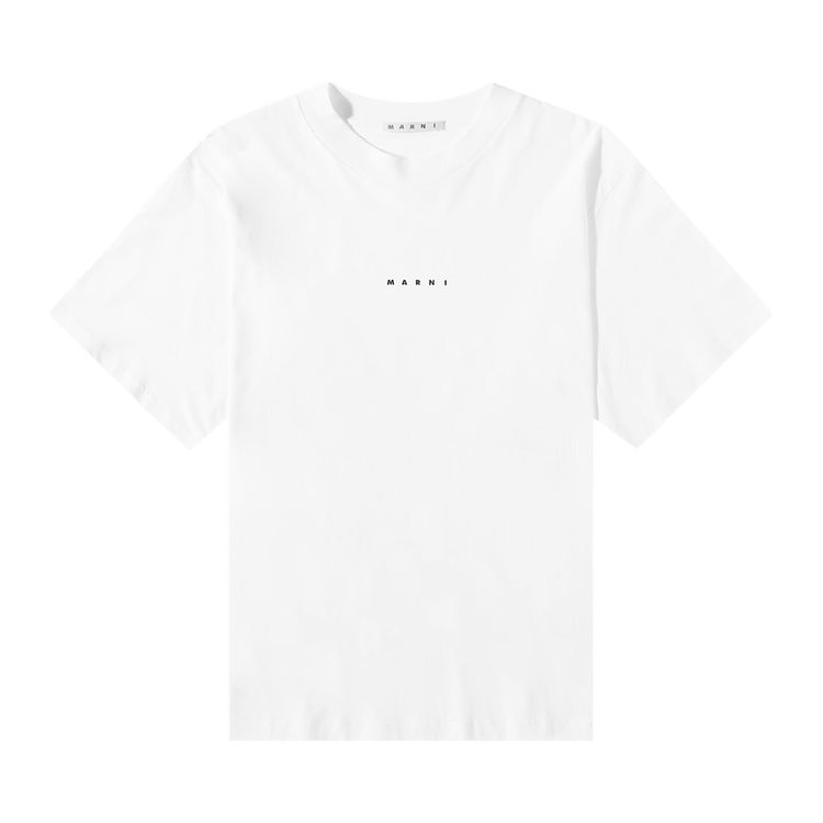 Marni Organic Cotton Jersey Logo T-Shirt II 'Lily White'