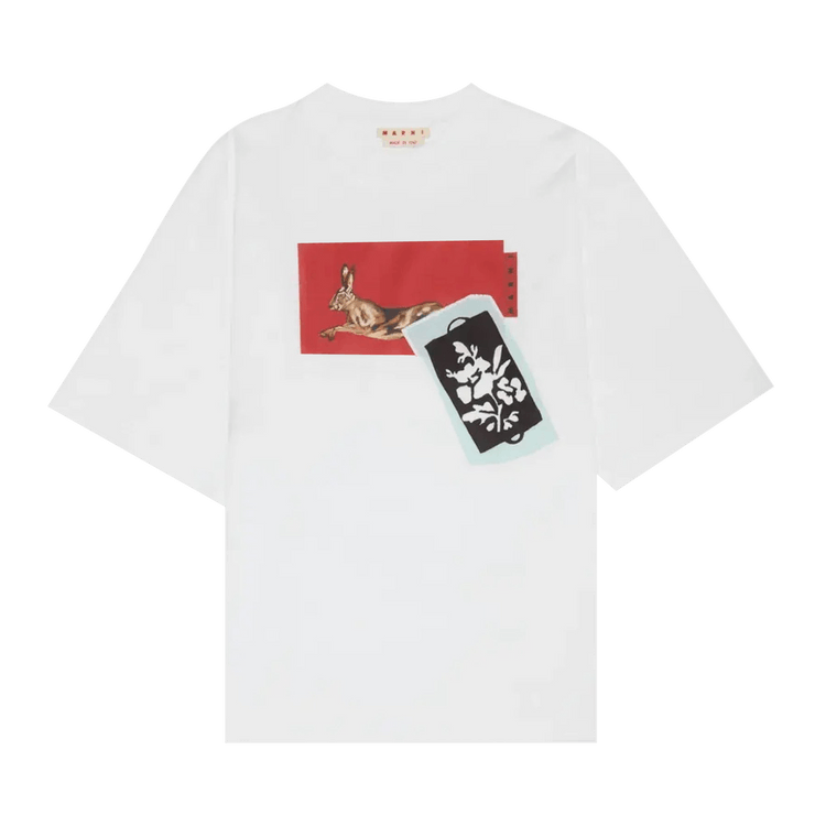 Marni Graphic Print T-Shirt 'Lily White'
