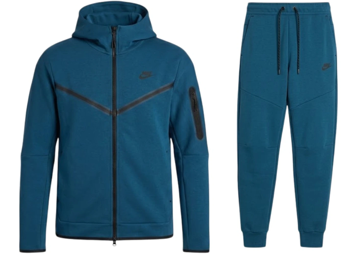 Nike Sportswear Tech Fleece Hoodie & Joggers Set (FW24) Court Blue Black