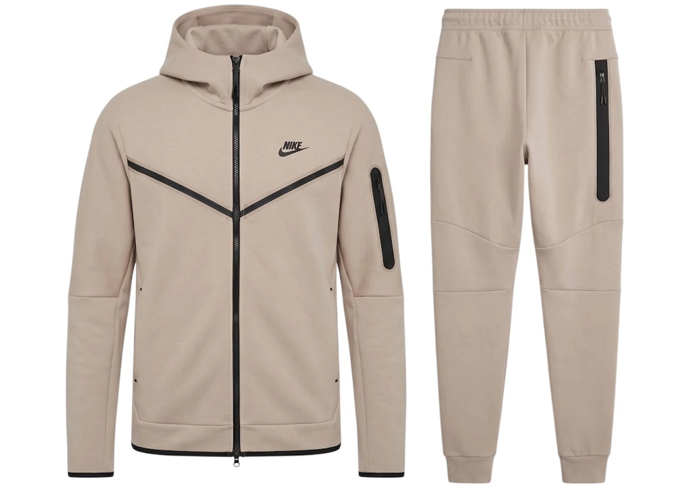 Nike Sportswear Tech Fleece Hoodie & Joggers Set (FW24) Cream Black