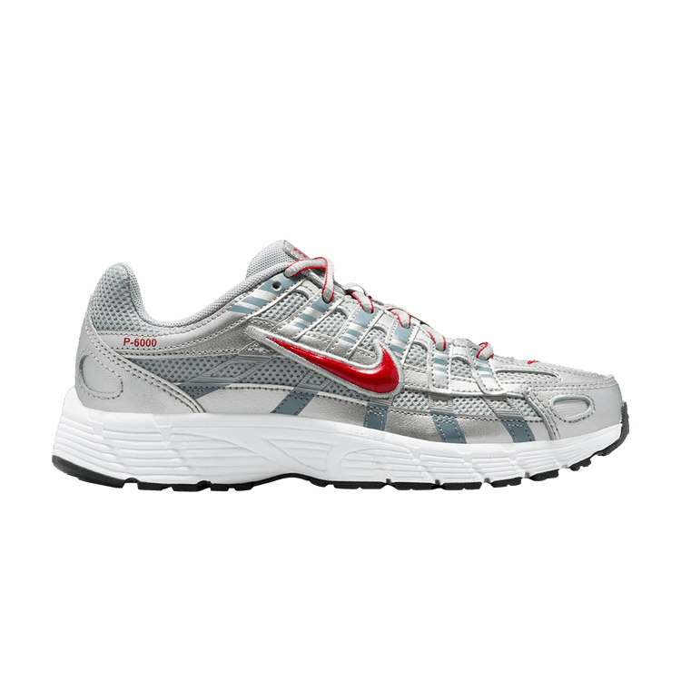 Nike P-6000 GS 'Metallic Silver Gym Red'