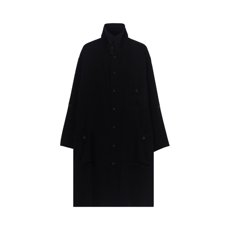 Yohji Yamamoto Pour Homme Stand Collar Shirt 'Black'