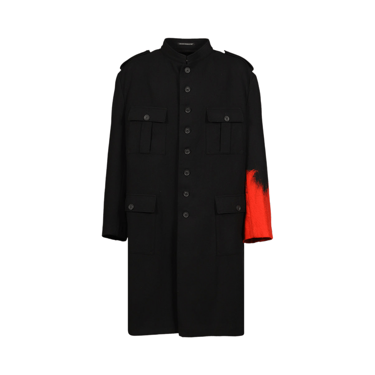 Yohji Yamamoto Needle Punched Flannel Red Military Jacket 'Black/Red'