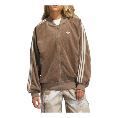 (WMNS) adidas Corduroy SST Oversized Track Top Asia Sizing 'Khaki'