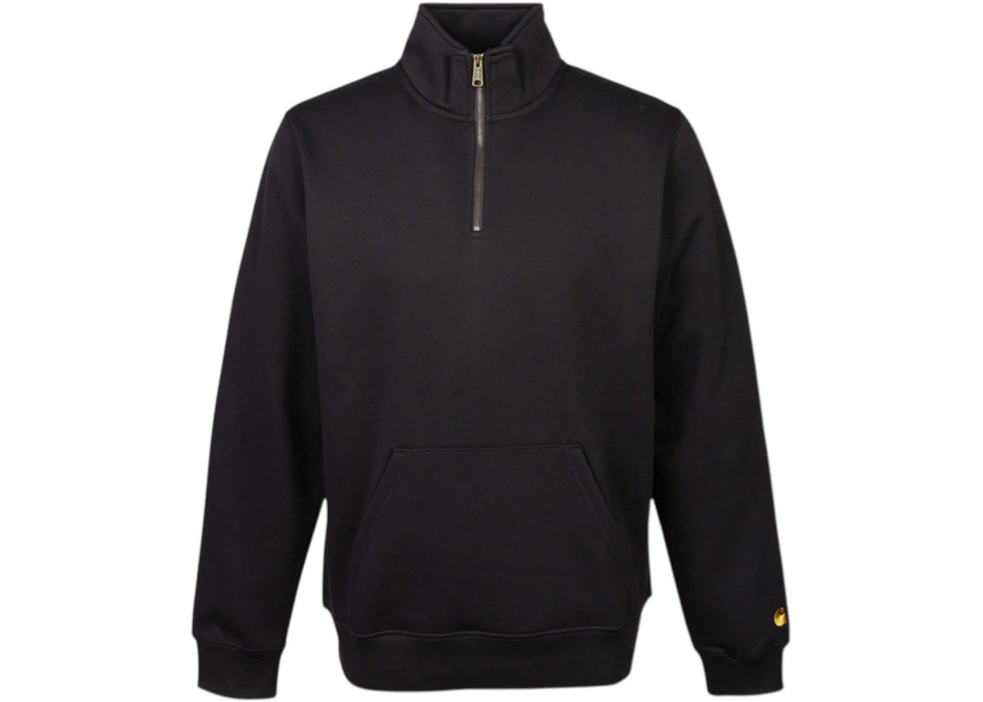 Carhartt WIP Chase Fleece Half Zip Up Sweatshirt Black