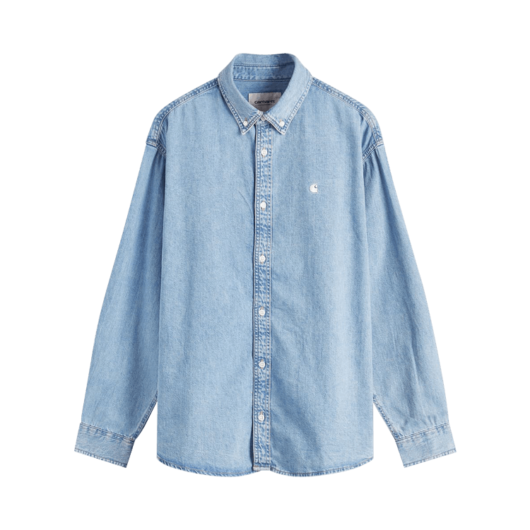 Carhartt WIP Long-Sleeve Lucas Shirt 'Blue Bleached'