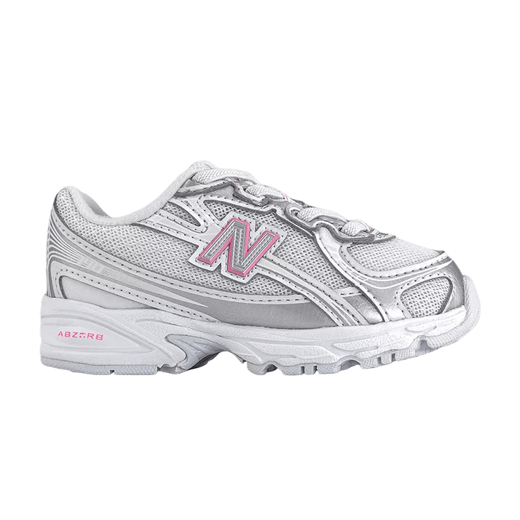 New Balance 740 Bungee Lace Toddler 'Silver Metallic Signal Pink'