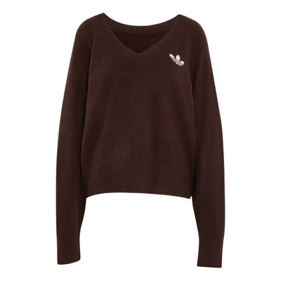 (WMNS) adidas Essentials Knit Sweatshirt Asia Sizing 'Aurora Coffee'