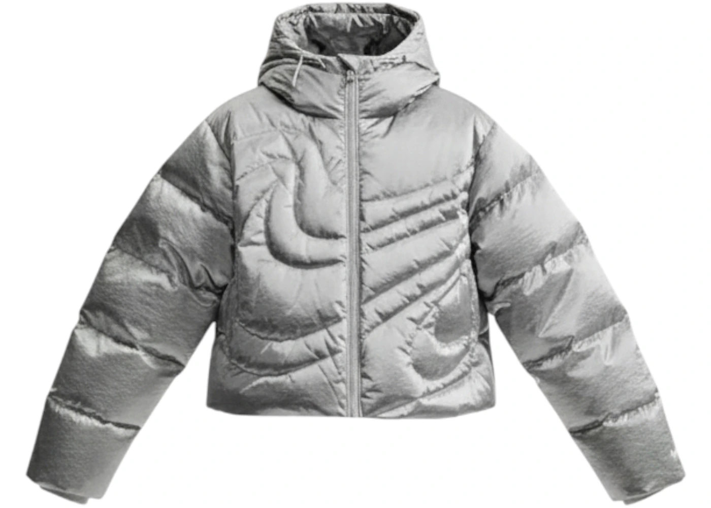 Nike Sportswear Women's Swoosh Series Therma-FIT Oversized Puffer Jacket Metallic Silver/Light Smoke Grey