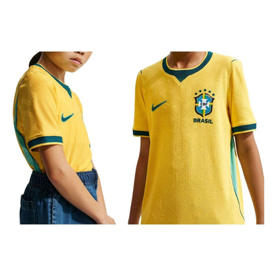 (GS) Nike Brazil National Team 2026 Match Home Aero-FIT Soccer Jersey 'Canary Light Menta Geode Teal'