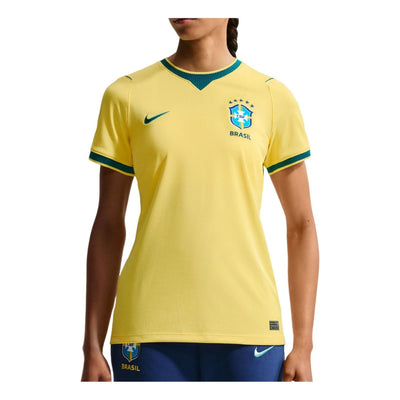(WMNS) Nike Brazil 2026 Stadium Home Dri-FIT Replica Jersey 'Canary Light Menta Geode Teal'