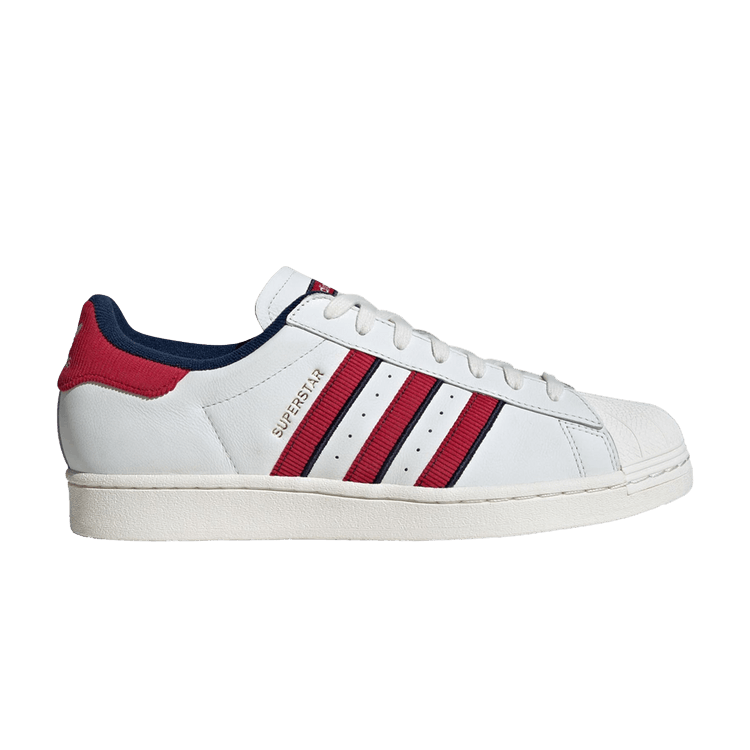 Adidas Superstar 'White Team Victory Red Indigo'