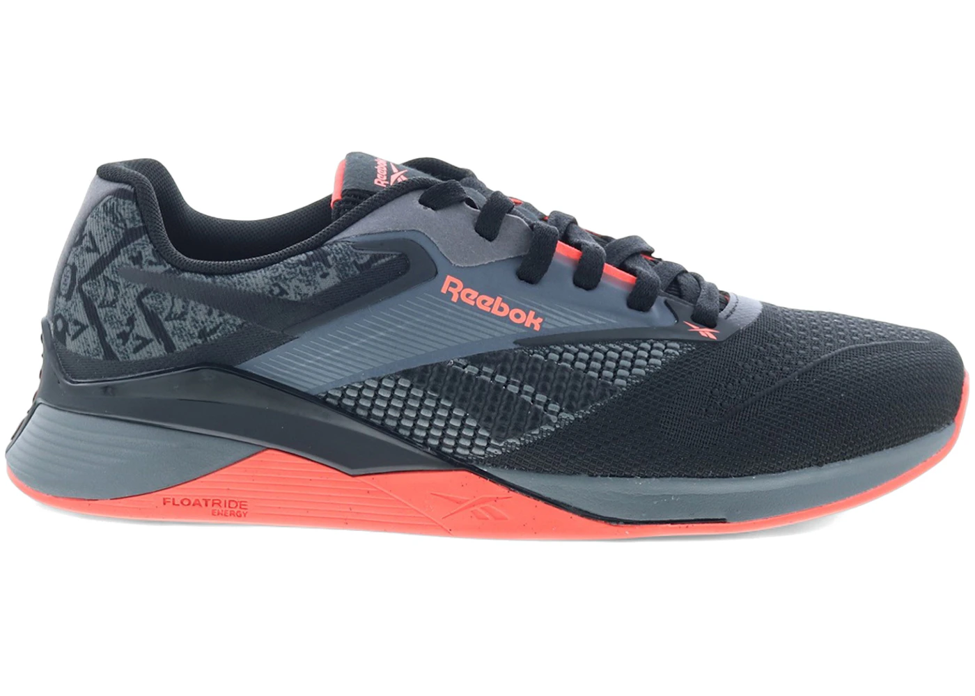 Reebok Nano X4 Grey Black Orange Flare