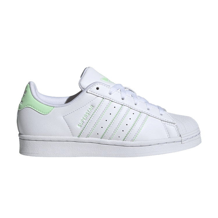 Adidas Superstar K 'White Semi Green Spark'