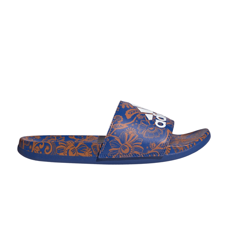 Adidas Wmns Adilette Comfort Slide 'Floral - Royal Blue'