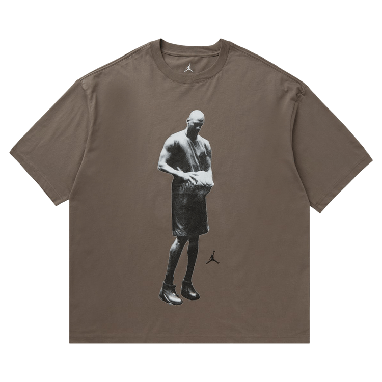 Air Jordan T-Shirt Sport Graphic Crew 'Olive Grey/Black'
