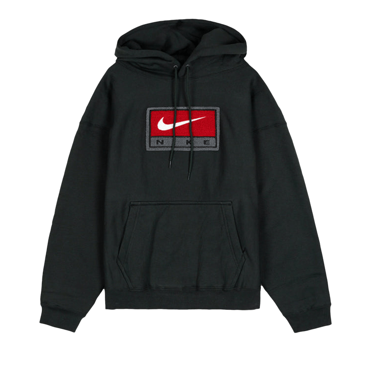 Nike Solo Swoosh Fleece Pullover Hoodie 'Black Spruce/White'