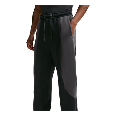 Nike Tech Colour-Block Open-Hem Fleece Trousers 'Black Anthracite'