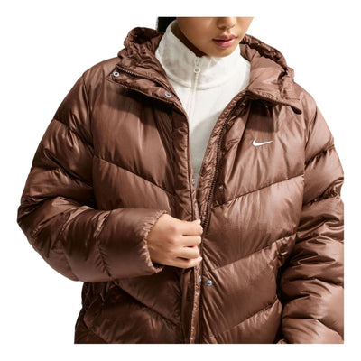 (WMNS) Nike Sportswear Windpuffer Loose Storm-FIT Hooded Down Jacket 'Cacao Wow Sail'