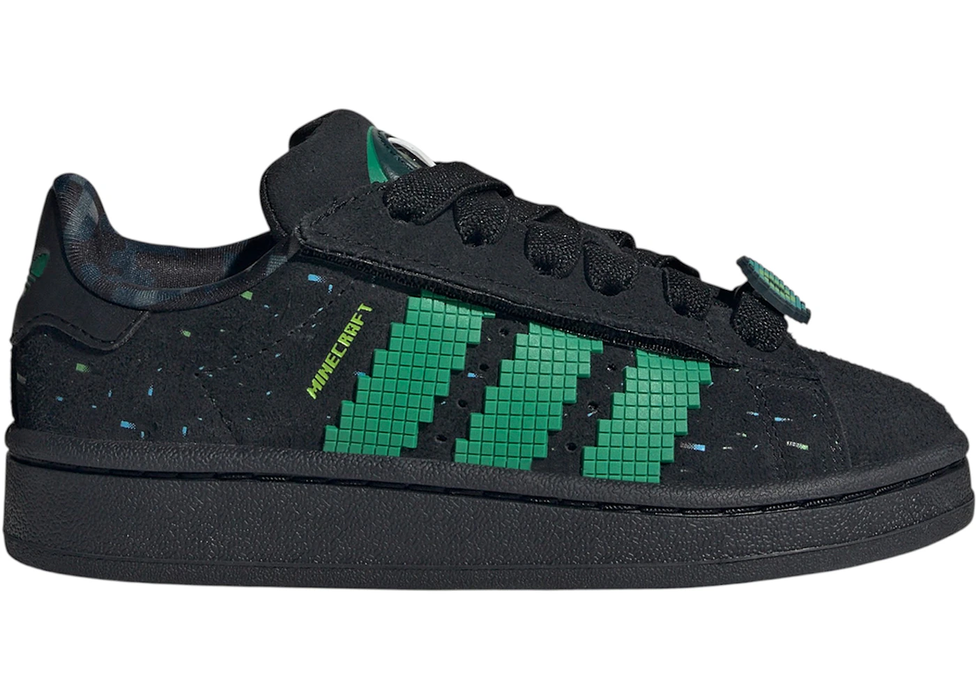 adidas Campus 00s Comfort Closure Minecraft Black Semi Court Green (PS)
