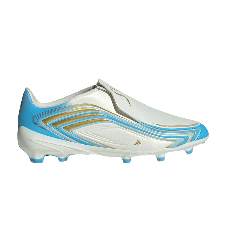 adidas F50 Messi League Laceless FG Little Kid 'Ivory Semi Blue Burst'