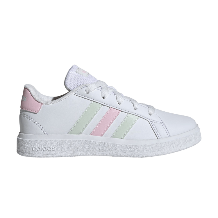 Adidas Grand Court Lace-Up K 'White Crystal Jade Pink'