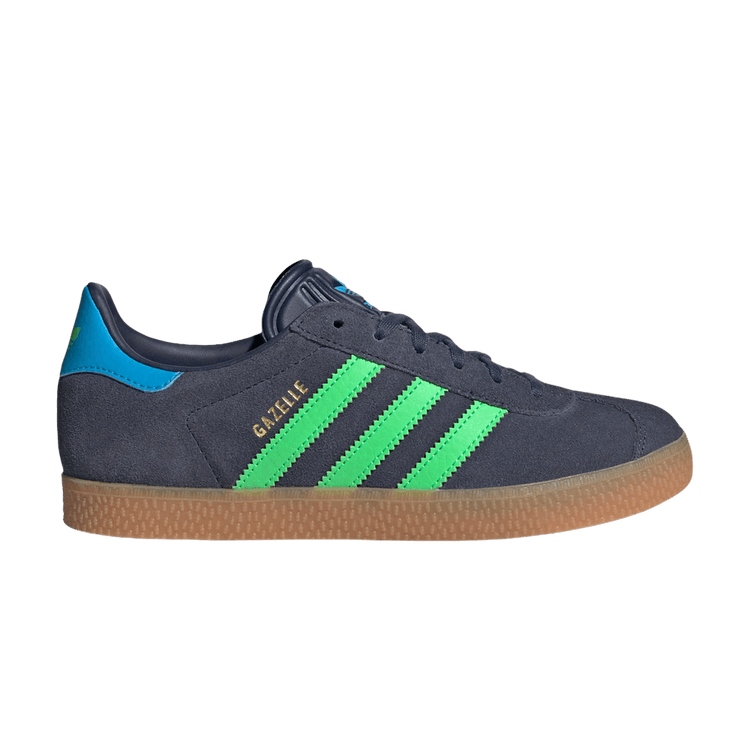 adidas Gazelle J 'Shadow Navy Screaming Green Lucid Aquamarine'
