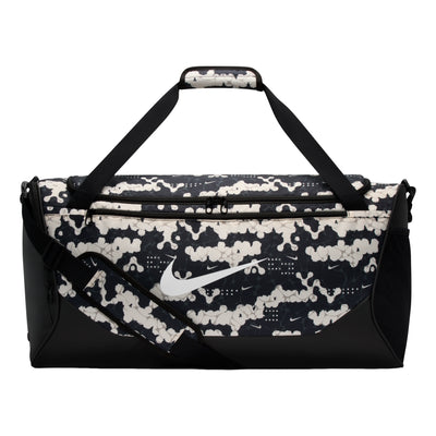 Nike 60L Medium Brasilia Allover Print Training Duffel Bag 'Chalk Black White'