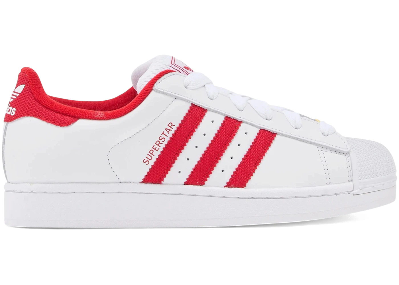 adidas Superstar II White Better Scarlet