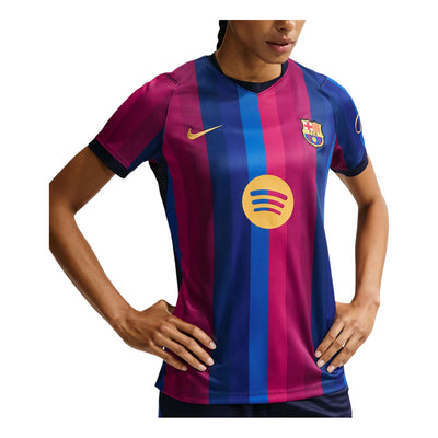 (WMNS) Nike x F.C. Barcelona 2026/27 Stadium Home Dri-FIT Replica T-Shirt 'Deep Garnet Blue Void Mineral Yellow'