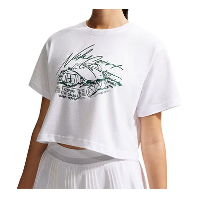 (WMNS) Nike Cropped T-Shirt 'White'