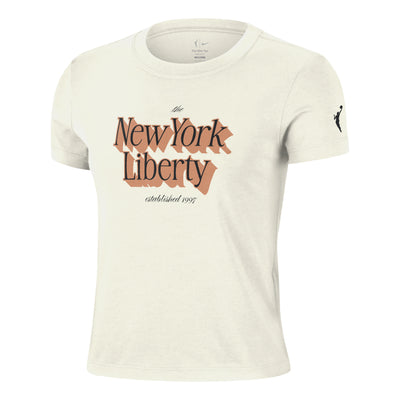 (WMNS) Nike New York Liberty WNBA Cropped T-Shirt 'Sail'