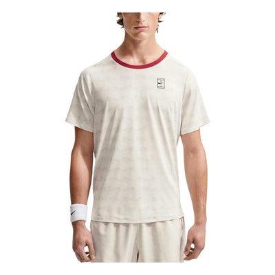 Nike Court Advantage Dri-FIT T-Shirt 'Light Bone Tough Red Black'