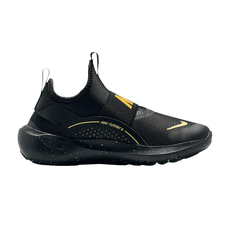 Nike Flex Runner 4 GS 'Black Metallic Gold'