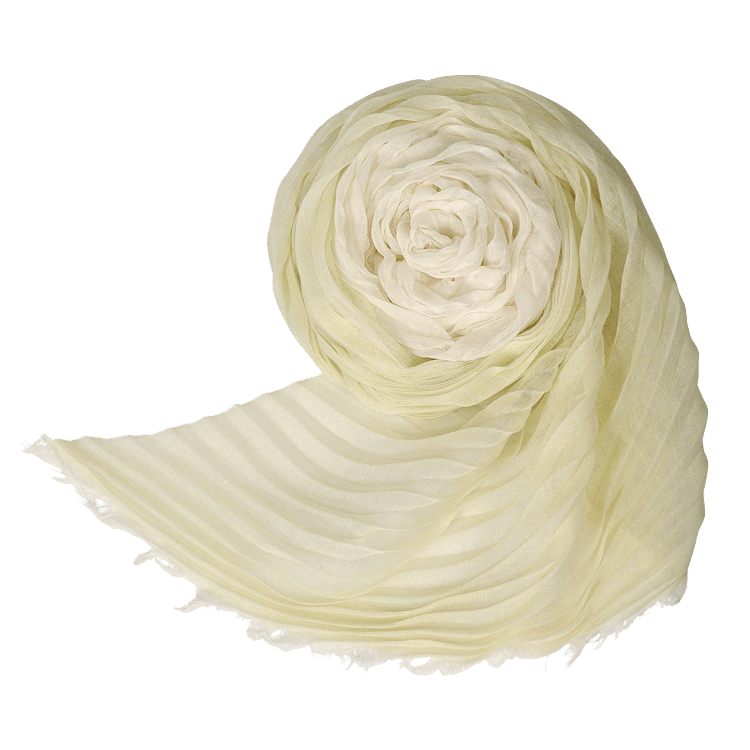 Issey Miyake Gradation Ramie Pleats Stole 'White Hued'