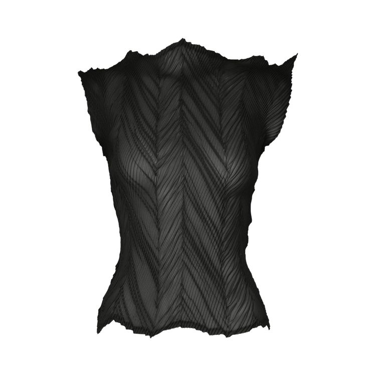 Issey Miyake Zigzag Pleats Shirt 'Black'
