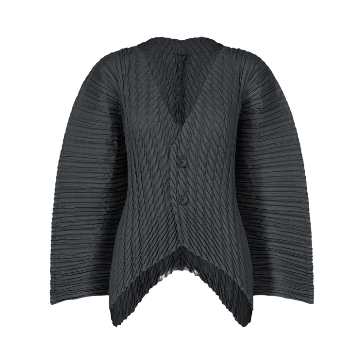 Issey Miyake Unfurling Pleats Cardigan 'Dark Navy'