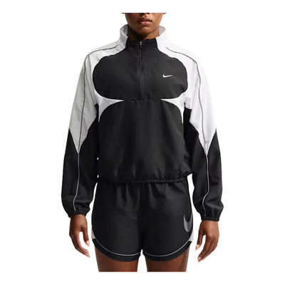 (WMNS) Nike Tempo Swoosh Dri-FIT 1 2-Zip Jacket 'Black White Cool Grey'