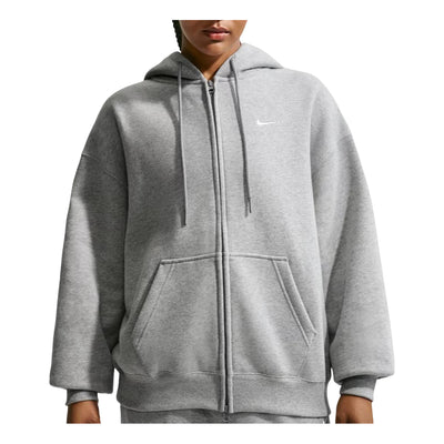 (WMNS) Nike Studio Fleece Medium Weight Oversized Hoodie 'Dark Grey Heather Sail'