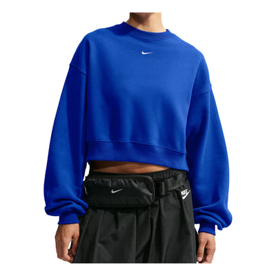 (WMNS) Nike Studio Fleece Medium Weight Oversized Cropped Crew 'Old Royal Sail'
