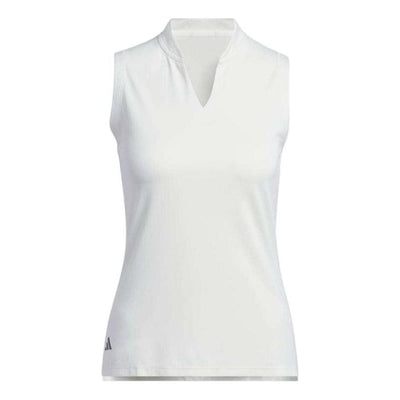 (WMNS) adidas Ultimate365 Textured Sleeveless Polo Shirt Asia Sizing 'Beige'