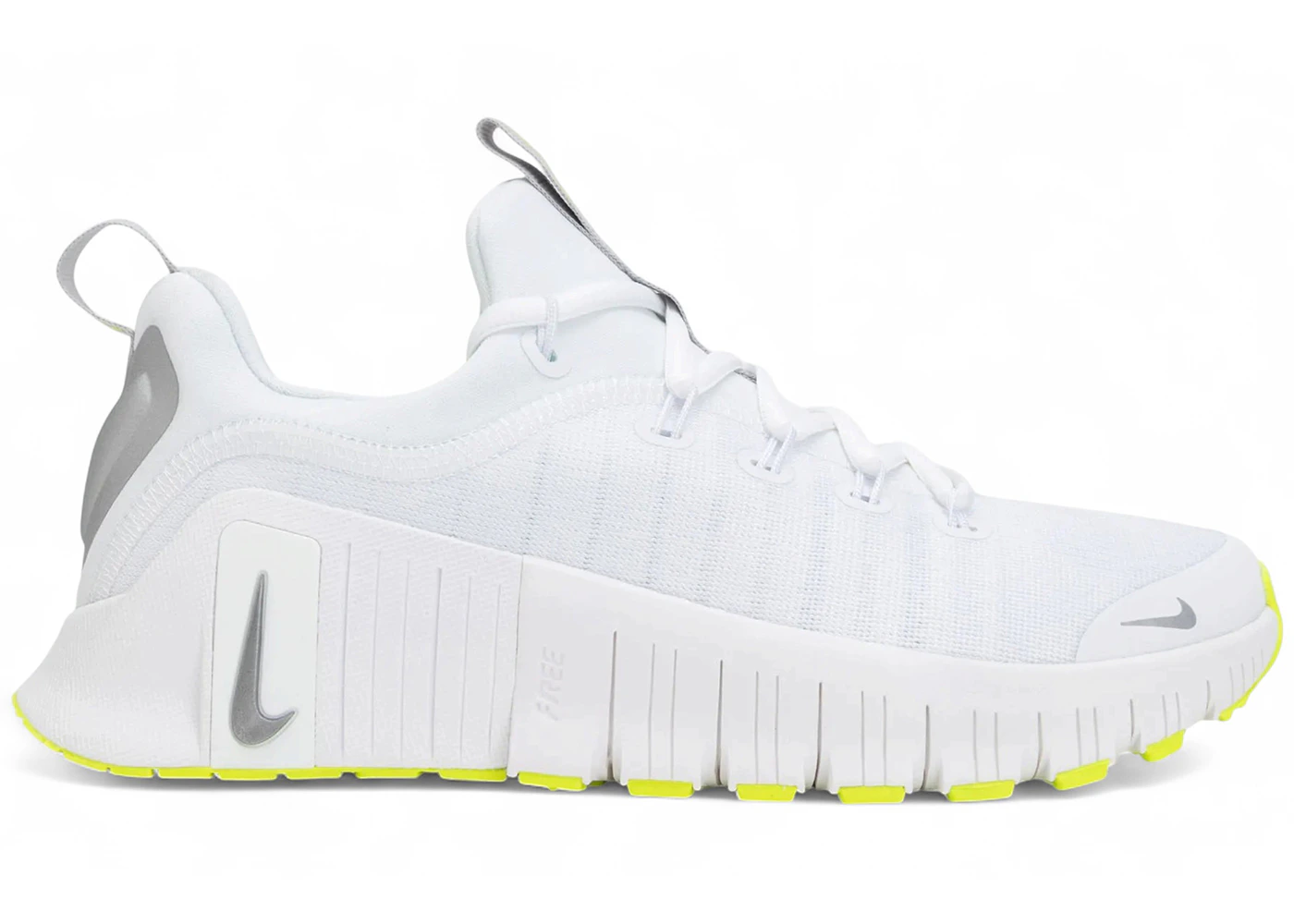 Nike Free Metcon 6 White Volt Metallic Silver (Women's)